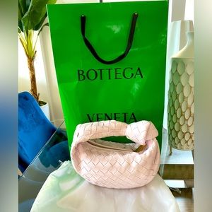 Bottega Veneta Pink Mini Jodie Intrecciato Knot Bag